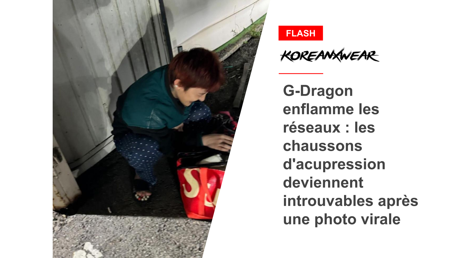 G-Dragon sets social media ablaze: acupressure slippers become unobtainable after viral photo