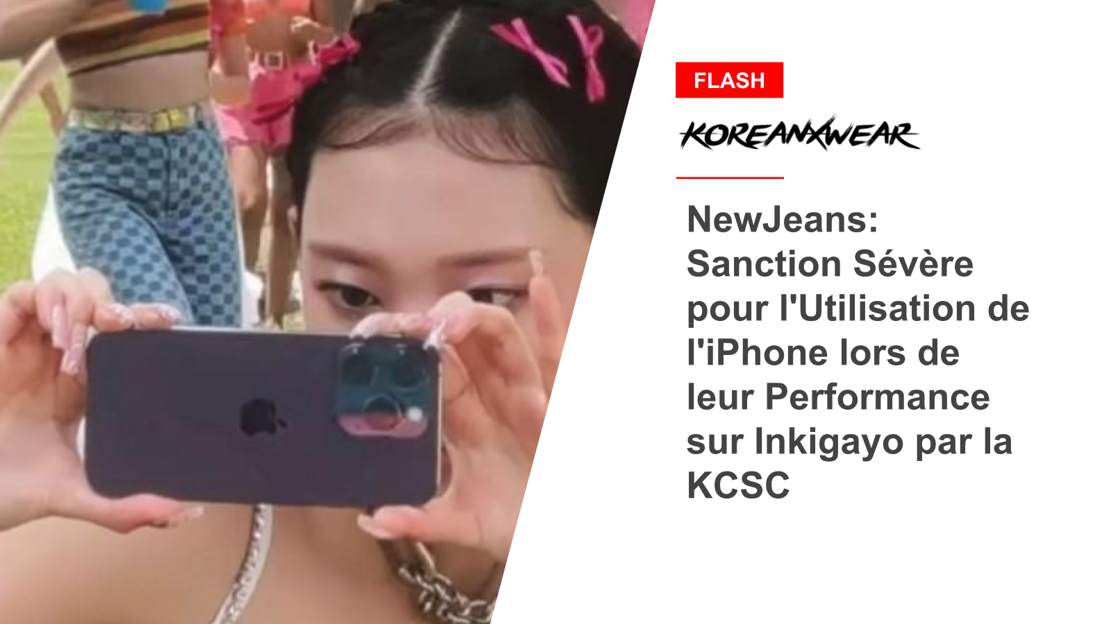 NewJeans: Severe Penalty for Using iPhone During Inkigayo Performance by KCSC