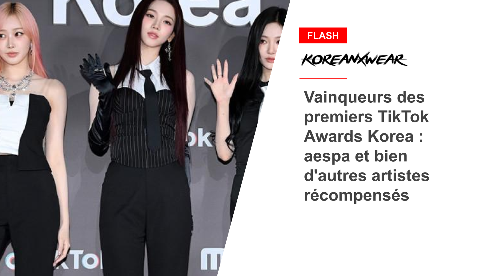 Winners of the first TikTok Awards Korea: aespa and many more artists honored