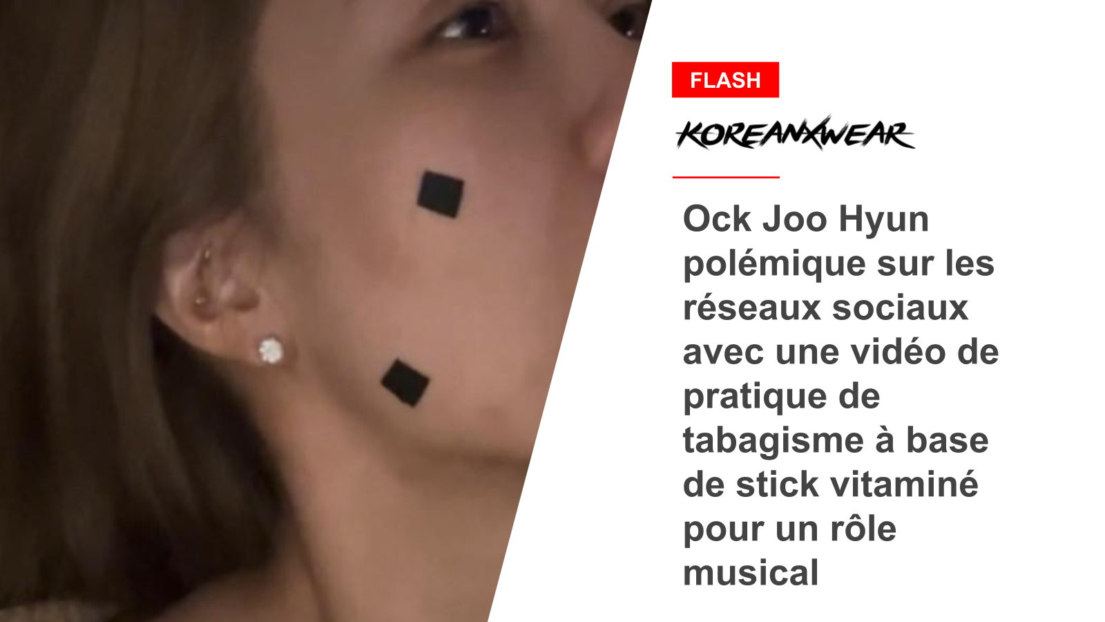 Ock Joo Hyun Causes Controversy on Social Media With Video of Smoking Vitamin Stick for Musical Role