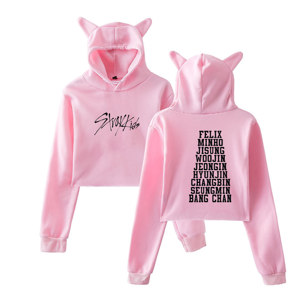 Stray orders Kids Crop Hoodie