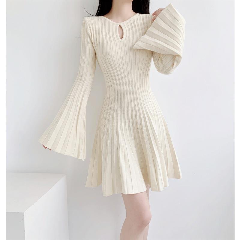 korean knit dress Korean Knit Dresses Wholesales Fashion Sweater Women Formal Dresses Women Lady Elegant Floor-length Evening Dresses
