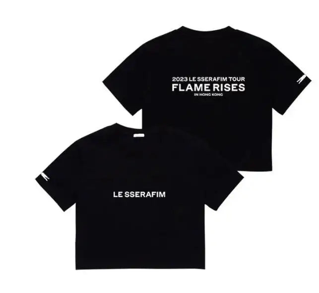 Crop Top LE SSERAFIM Tour 2023 - Flame Rises | Koreanxwear Crop Top LE SSERAFIM Tour 2023 - Flame Rises | Koreanxwear
