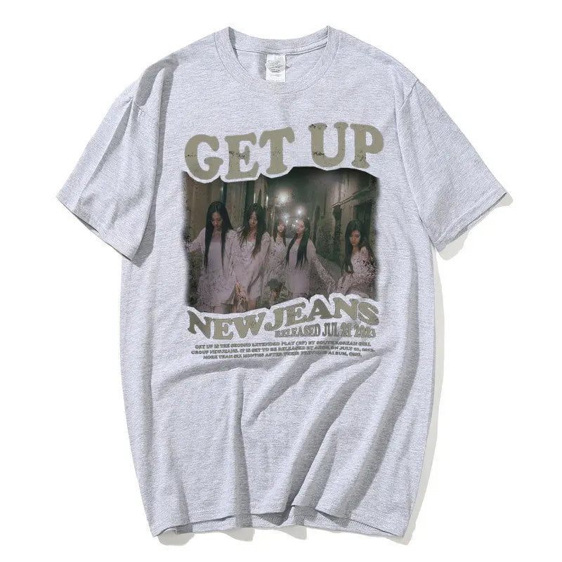 NewJeans Get Up T-shirt | Koreanxwear – KoreanxWear