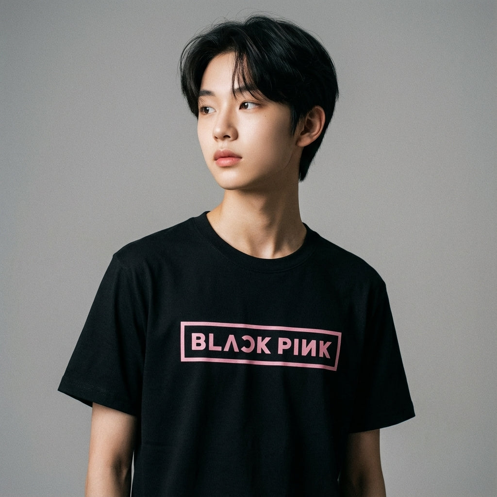 T-Shirt Humoristique 'Black Shirt Pink Edition' - Noir Avec Texte Rose, Pour Homme Et Femme