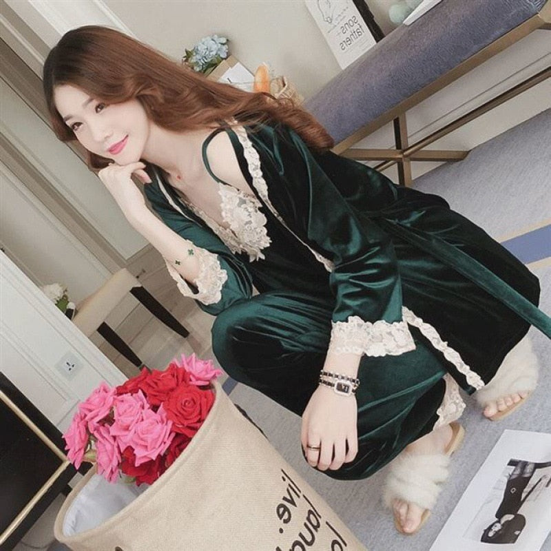 Pyjama Coréen Tradition Vert - KoreanxWear