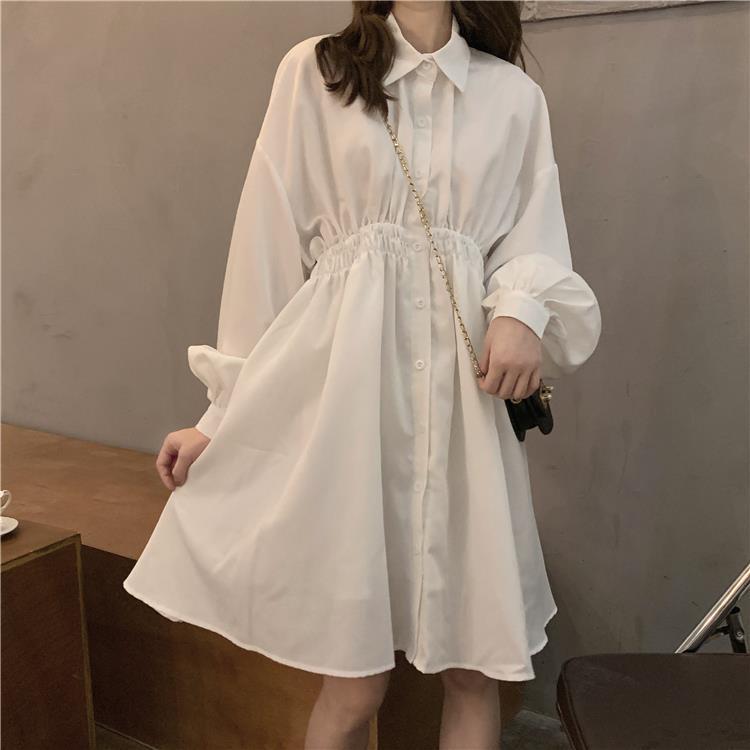 korean shirt dress new summer white dress women korean style short