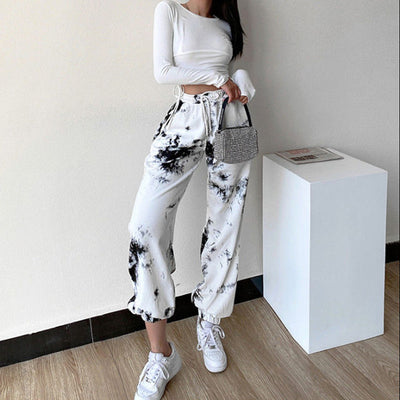 Pantalon coréen noir et blanc