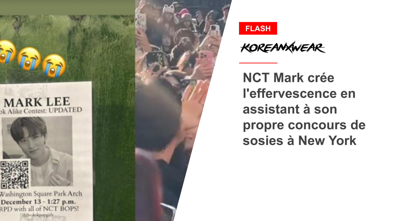 NCT Mark crée l'effervescence en assistant à son propre concours de sosies à New York