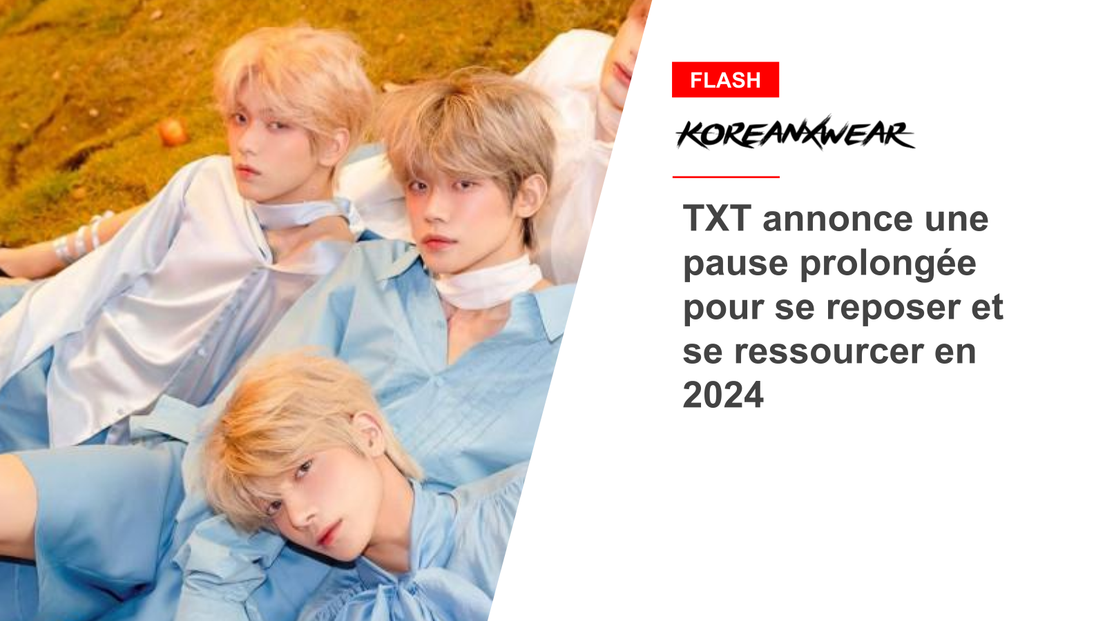 TXT annonce une pause prolongée pour se reposer et se ressourcer en 2024