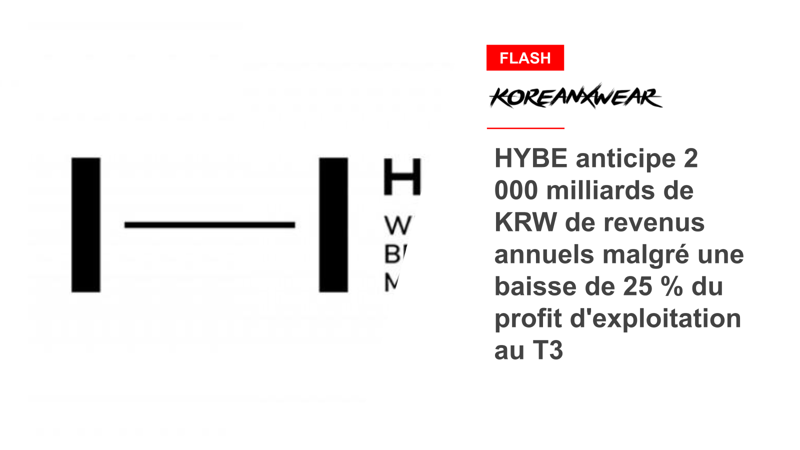 HYBE anticipates KRW 2 trillion in annual revenue despite 25% drop in Q3 operating profit 