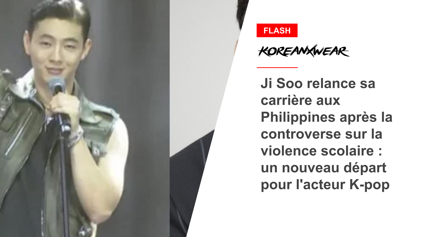 Ji Soo relance sa carrière aux Philippines après la controverse sur la violence scolaire : un nouveau départ pour l'acteur K-pop