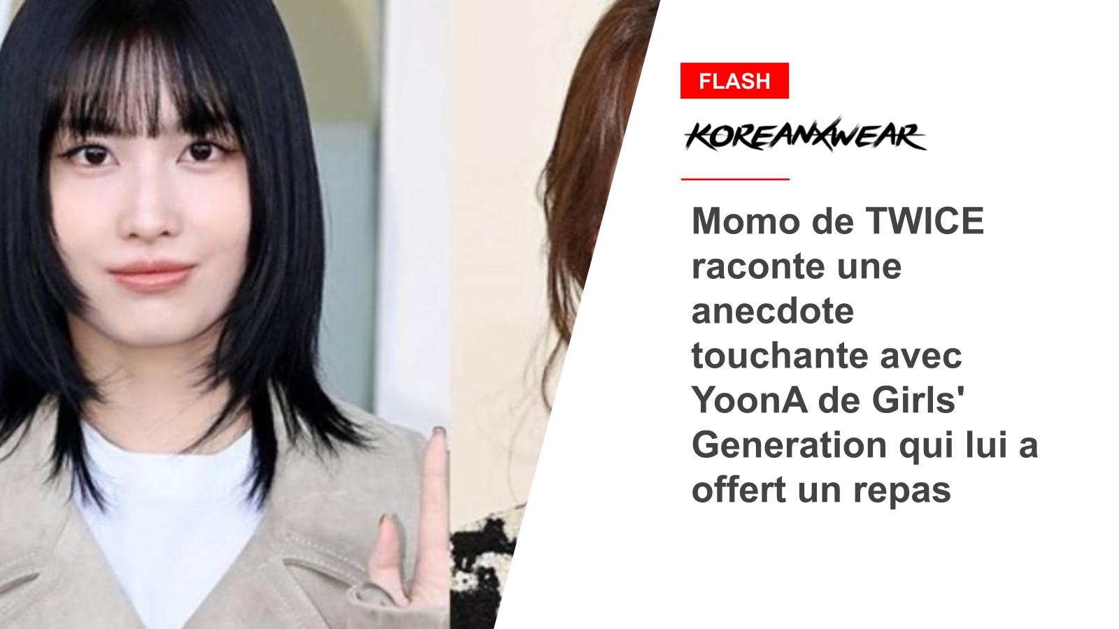 Momo de TWICE raconte une anecdote touchante avec YoonA de Girls' Generation qui lui a offert un repas