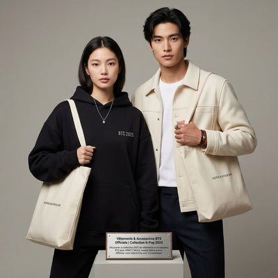 Vêtements & Accessoires BTS Officiels | Collection K-Pop 2025