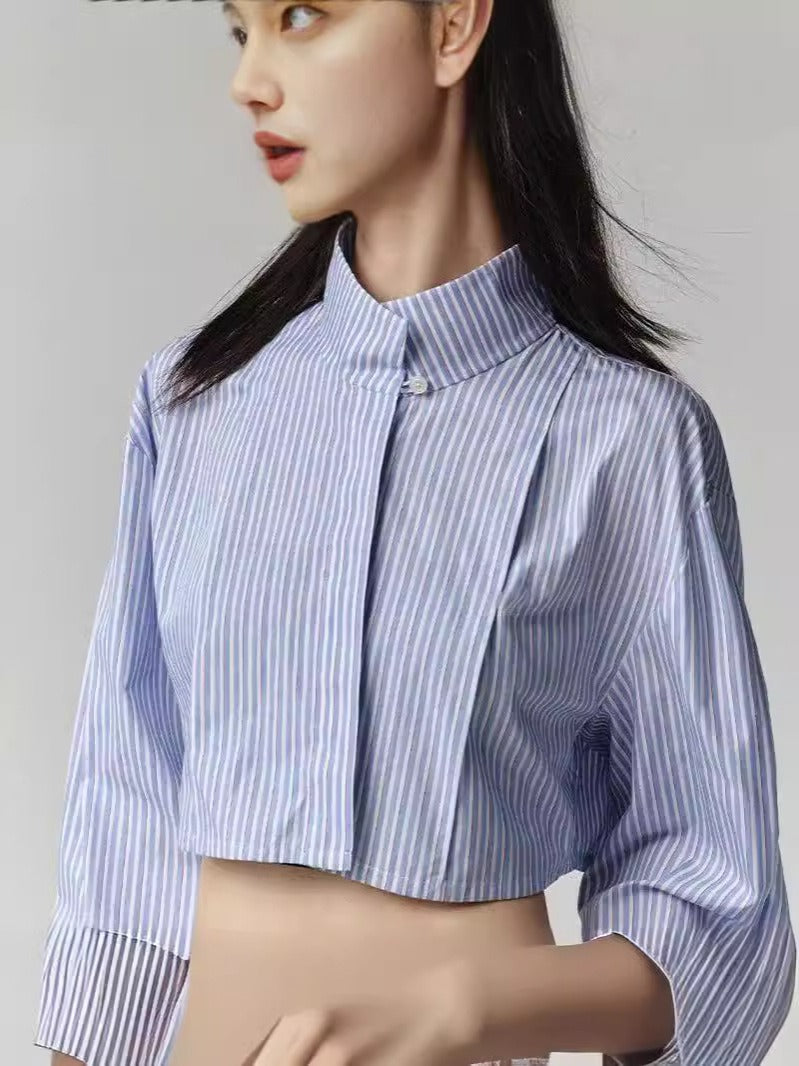 Korean Striped Shirt Women