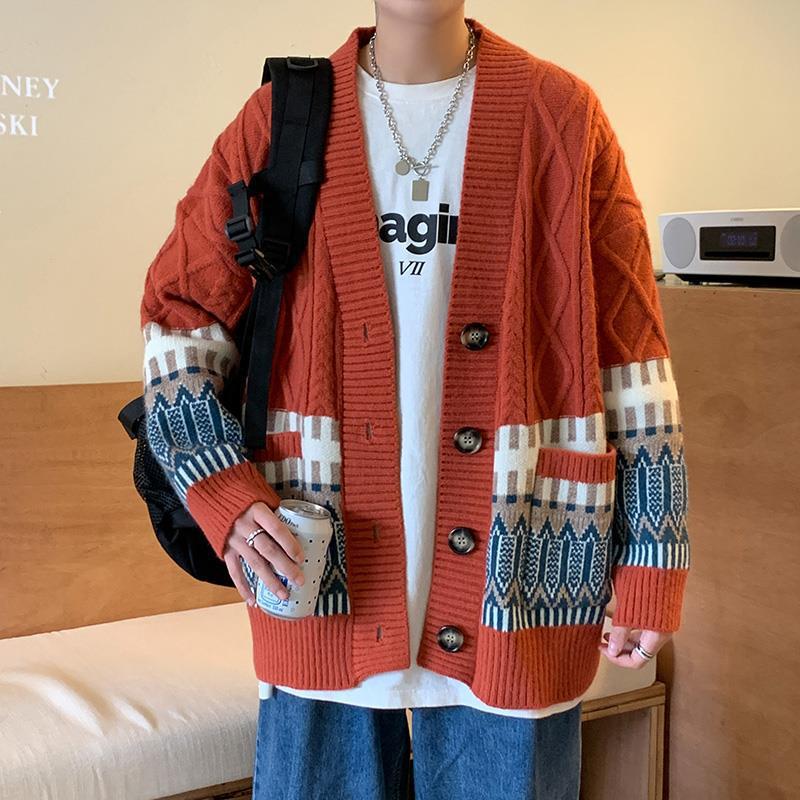 Korean Cardigan Men Autumn Winter