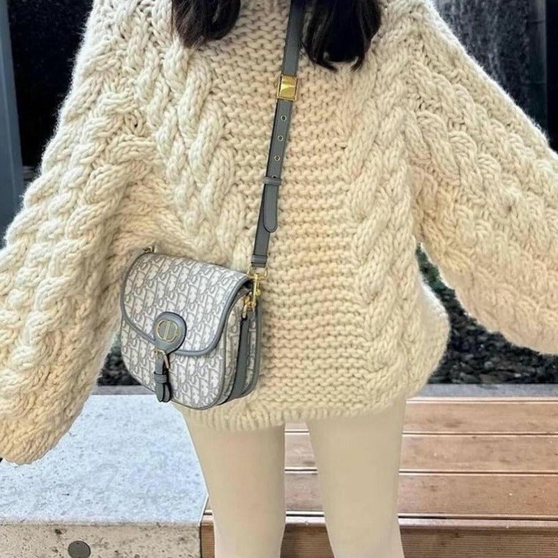 Korean Flared Sleeve Knitted Sweater