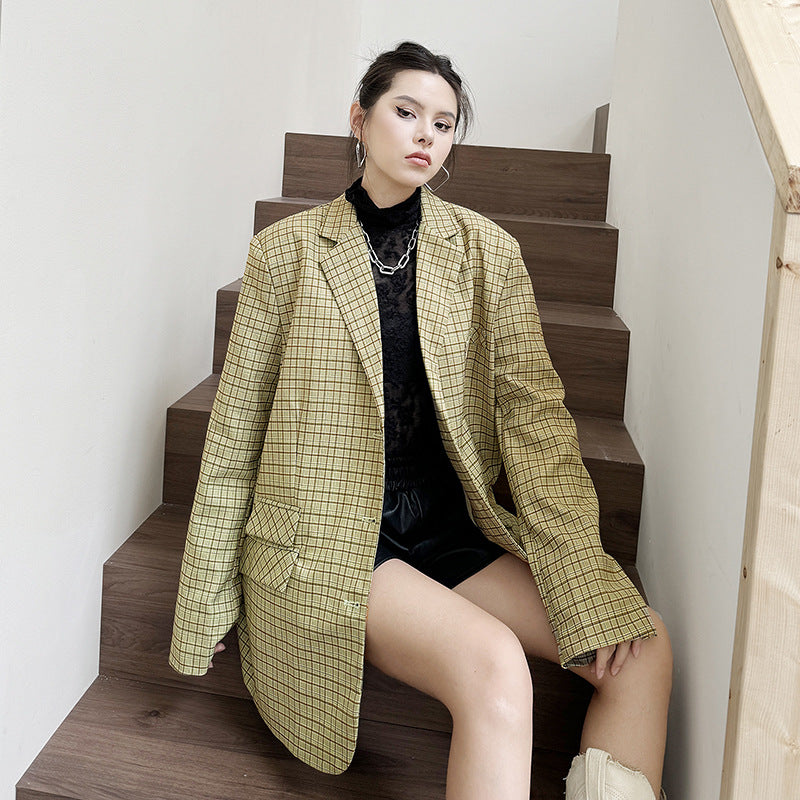 Korean Plaid Jacket