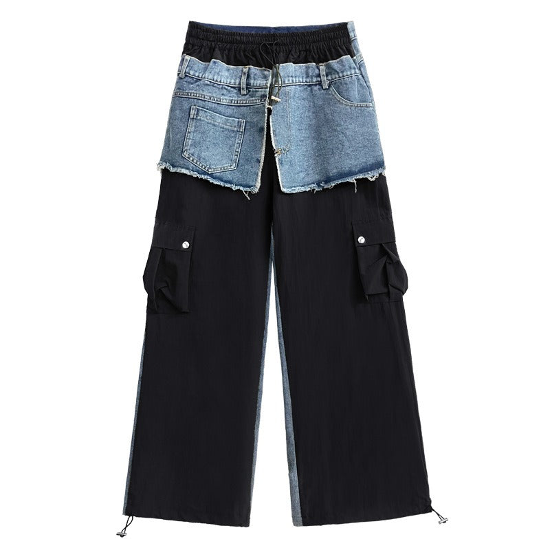 Korean Contrast Jeans for Women