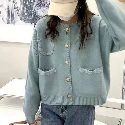 Cardigan Tricoté Coréen Femme