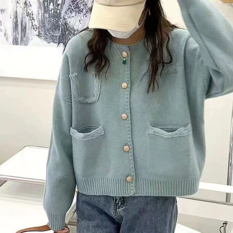 Cardigan Tricoté Coréen Femme
