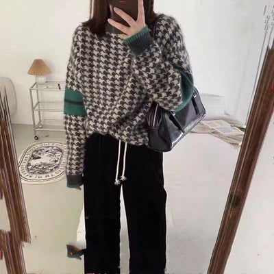 Korean Houndstooth Sweater