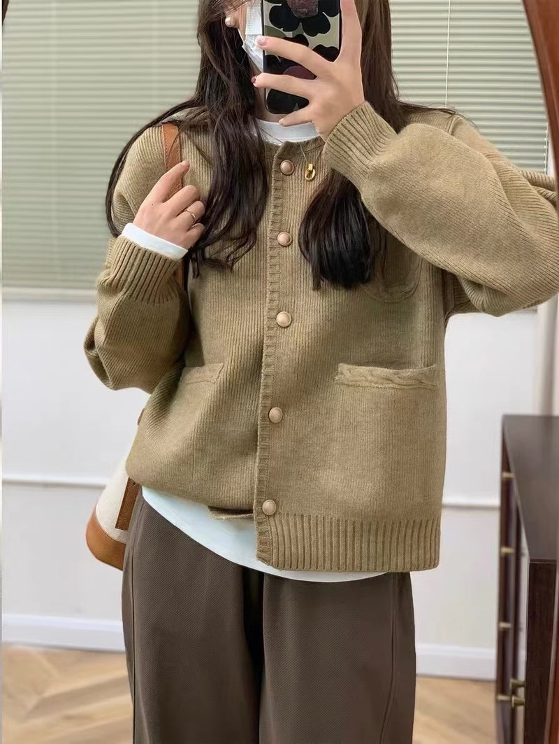 Cardigan Tricoté Coréen Femme