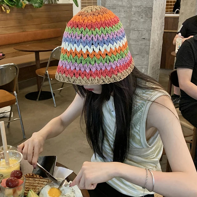 Korean Straw Hat Women