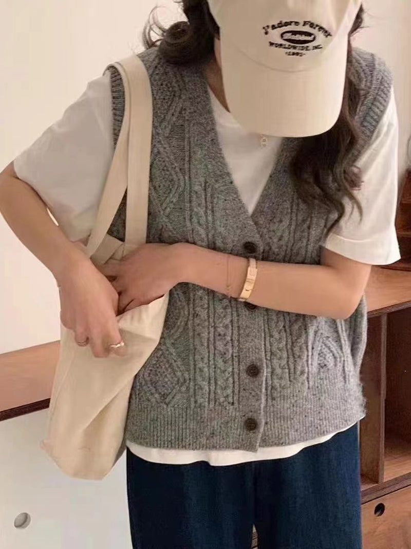 Korean Sleeveless Knitted Vest