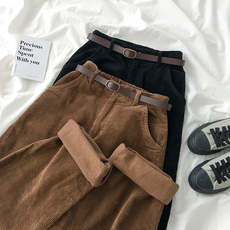 Korean Corduroy Wide Leg Pants