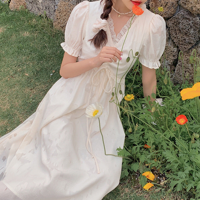 korean fashion summer dress Summer Women Korean Fashion Dress Girl Fairy Gentle Temperament Strap Dress