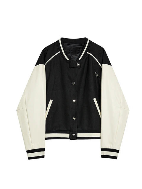 Oversized Korean Two-Tone Jacket