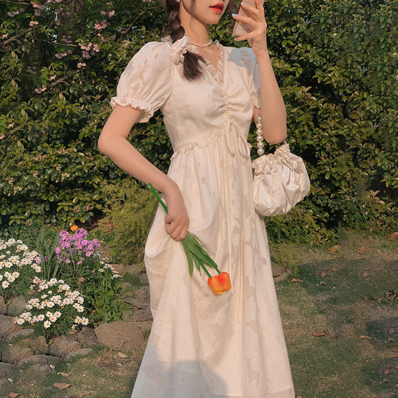 new korean summer dress long sleeve Long Sleeve Korean Dress