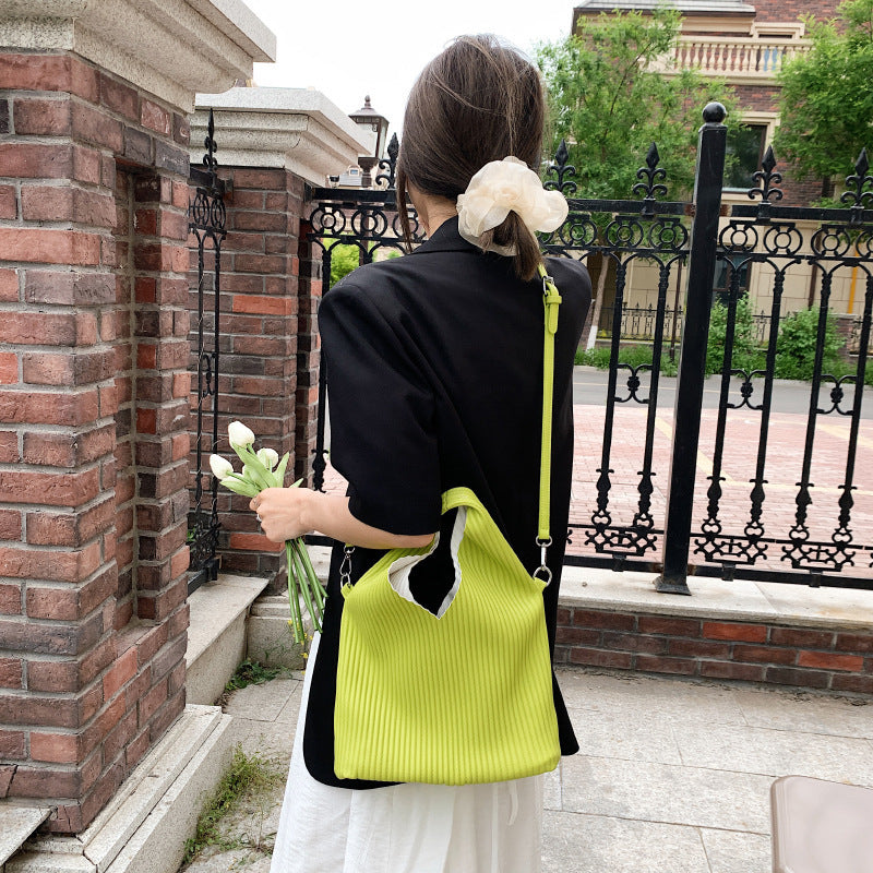 Korean Striped Shoulder Bag