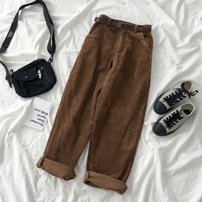 Korean Corduroy Wide Leg Pants