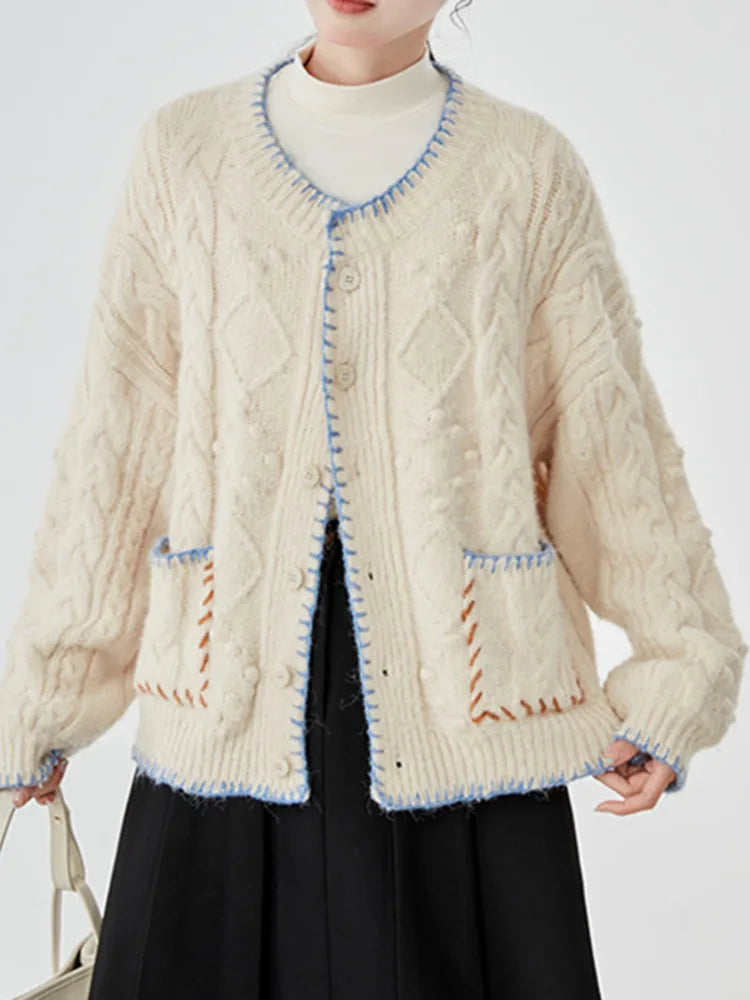 Cardigan Coréen Femme Automne Hiver