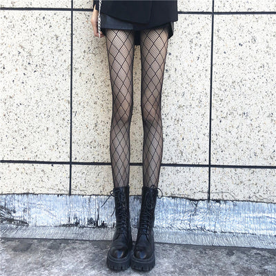 Korean Black Fishnet Stockings