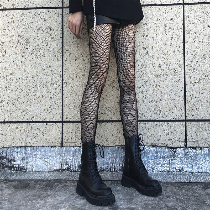 Korean Black Fishnet Stockings