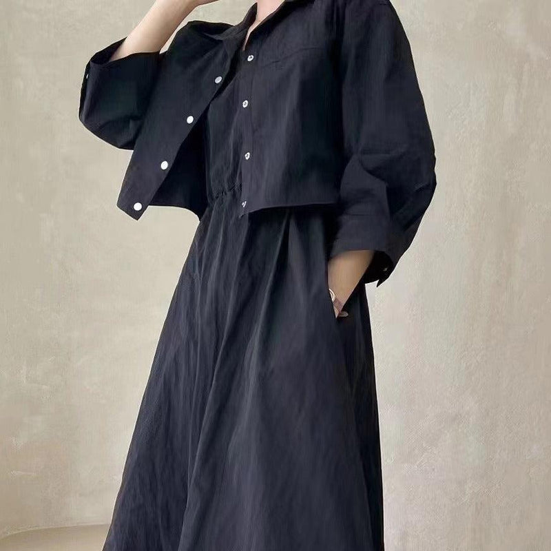 Korean Long Sleeve Dress and Top Set