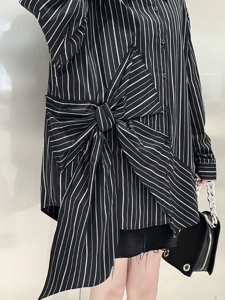 Korean Striped Black Shirt