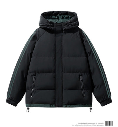 Korean Men's Hooded Thick Jacket