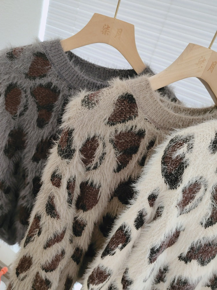 Korean Leopard Sweater for Women