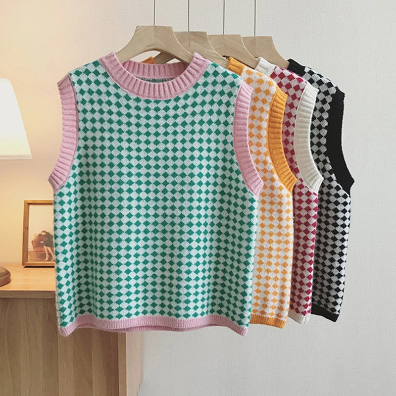 Korean Sleeveless Sweater Women