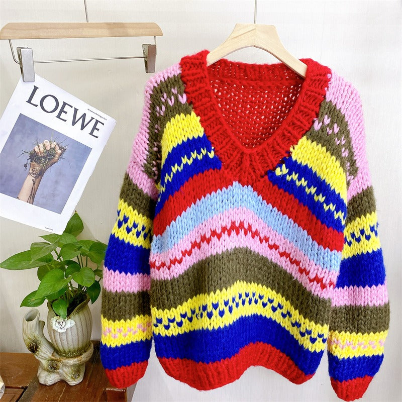 Korean Thick Striped Sweater