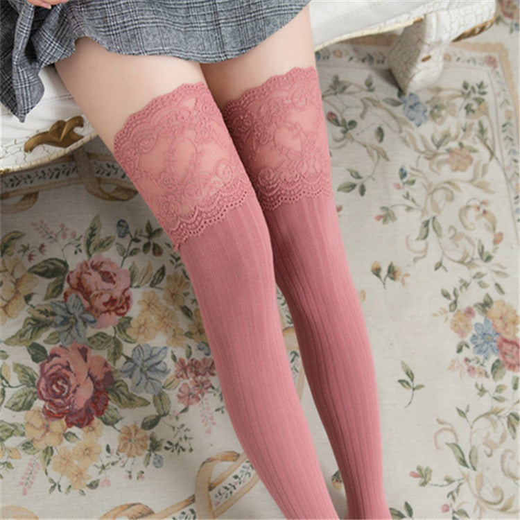 Korean Lace High Socks