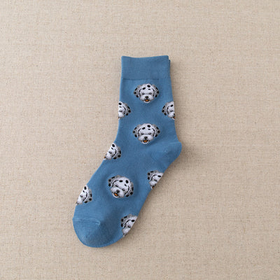 Chaussettes Mi-Hautes à Motifs Coréens