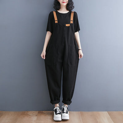 Korean Loose Denim Overalls