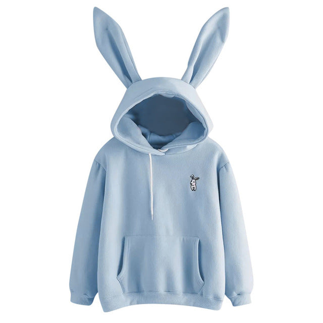 Pull à Capuche Velours Japonais Avec Oreilles De Lapin - Couleur Rose Foncé, Coupe Ample, Neuf