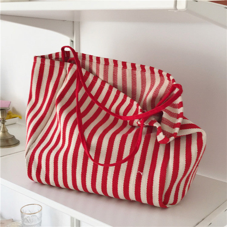 Korean Striped Shoulder Bag