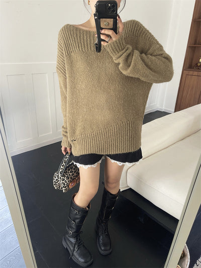 Korean Off Shoulder Sweater